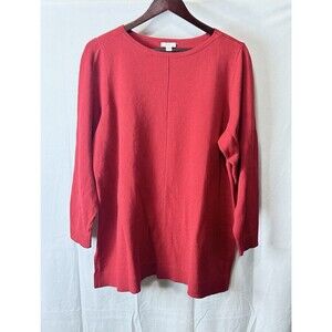 J. Jill Womens Size XL Red Long Sleeve Sweater